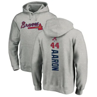 Hank Aaron Atlanta Braves Men's Backer T-Shirt - Ash