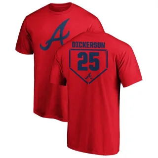 Alex Dickerson Atlanta Braves Men's Red Roster Name & Number T-Shirt 